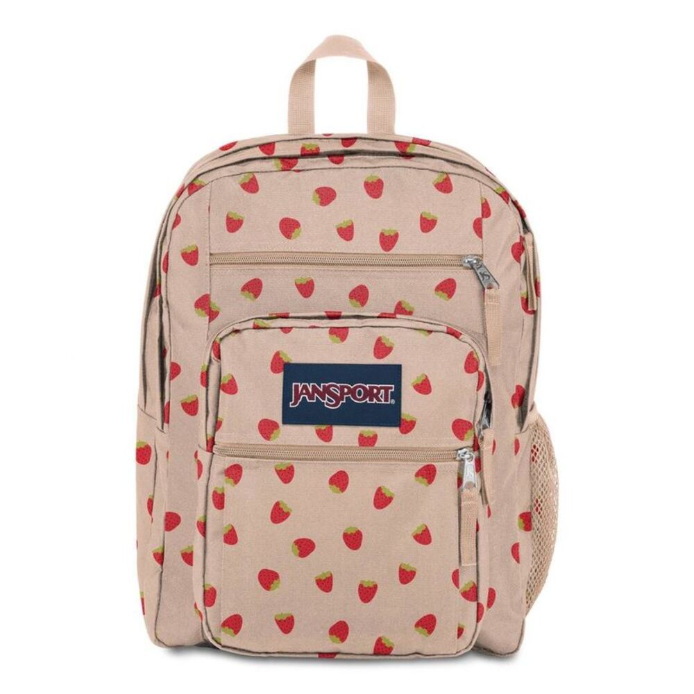 JanSport Pink Strawberry Print Backpack